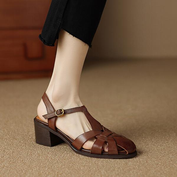 Handcrafted Genuine Leather Women's Shoes: Elegance Redefined(E6haodian993-1)