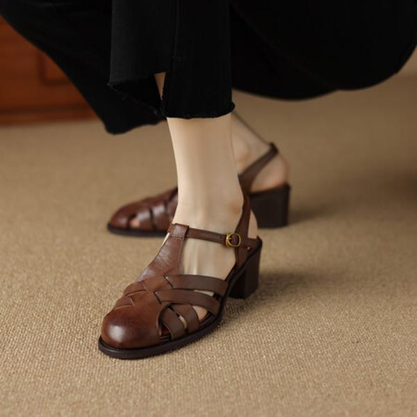 Elegant Handcrafted Genuine Leather Women's Shoes - Exquisite Quality & Luxury Craftsmanship(E6haodian995-3)