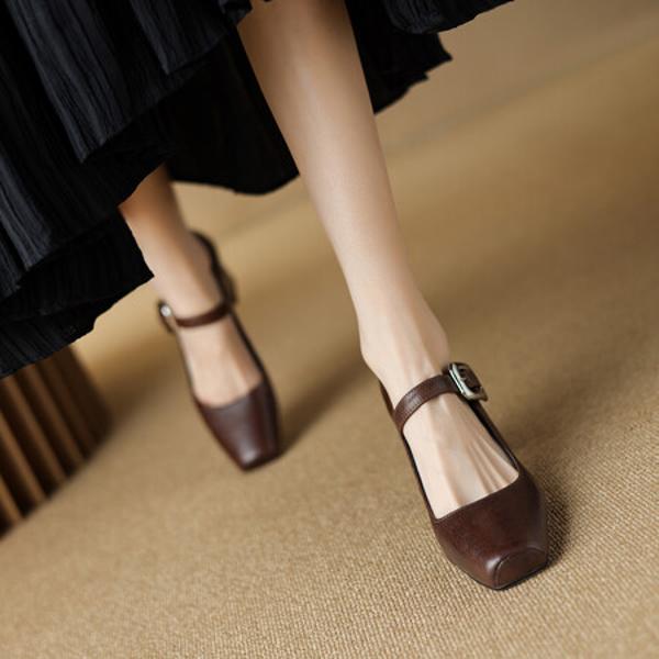 Exquisite Handmade Leather Women's Shoes: Luxury Craftsmanship(E6haodianAS1015)