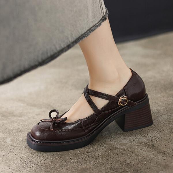 Elegantly Crafted Genuine Leather Handmade Women's Shoes(E6haodianYW100)