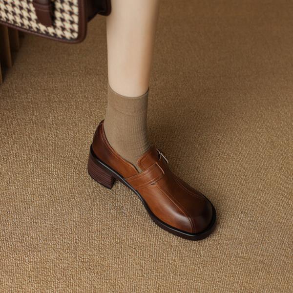 Handcrafted Luxury Leather Women's Shoes: Elegance in Every Detail(E6haodianA5602-3)