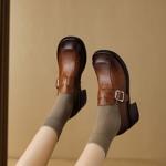 Handcrafted Luxury Leather Women's Shoes: Elegance in Every Detail(E6haodianA5602-3)