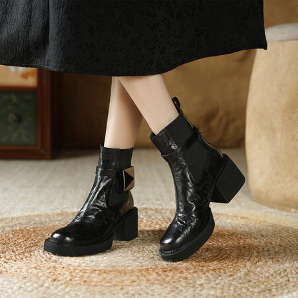 Luxury Handcrafted Leather Women's Shoes: Elegant Craftsmanship with Exquisite Quality(E6haodianS5570-3)