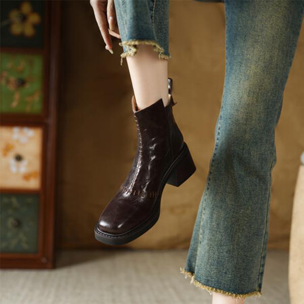 Exquisite Handmade Leather Women's Shoes: Luxury and Elegance(E6haodianA201-2)