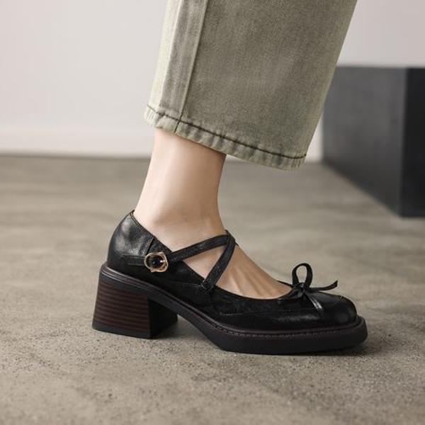 Elegant Handmade Leather Women's Shoes: Luxury Craftsmanship Unmatched(E6haodianA100-5)