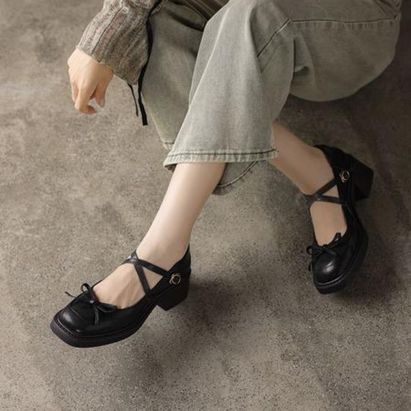 Elegant Handmade Leather Women's Shoes: Luxury Craftsmanship Unmatched(E6haodianA100-5)