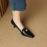 Handcrafted Luxurious Leather Women's Shoes: Superior Craftsmanship and Elegance(E6haodianAS1008)