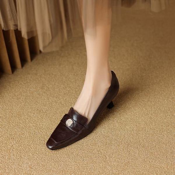 Handcrafted Luxurious Leather Women's Shoes: Superior Craftsmanship and Elegance(E6haodianAS1008)