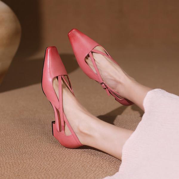 Exquisite Handmade Leather Women’s Shoes: Luxury Craftsmanship(E6haodianD565-3)