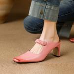 Handcrafted Luxury Leather Women's Shoes - Elegant Craftsmanship(E6haodianS107)