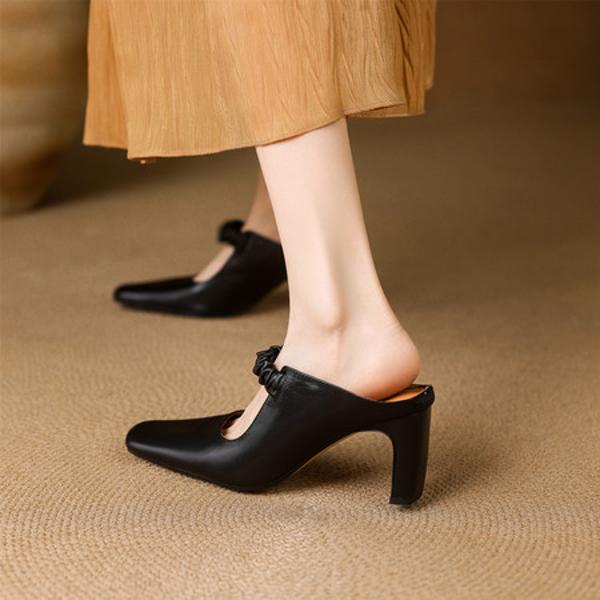 Handcrafted Luxury Leather Women's Shoes: Elegant Craftsmanship(E6haodian107-2)