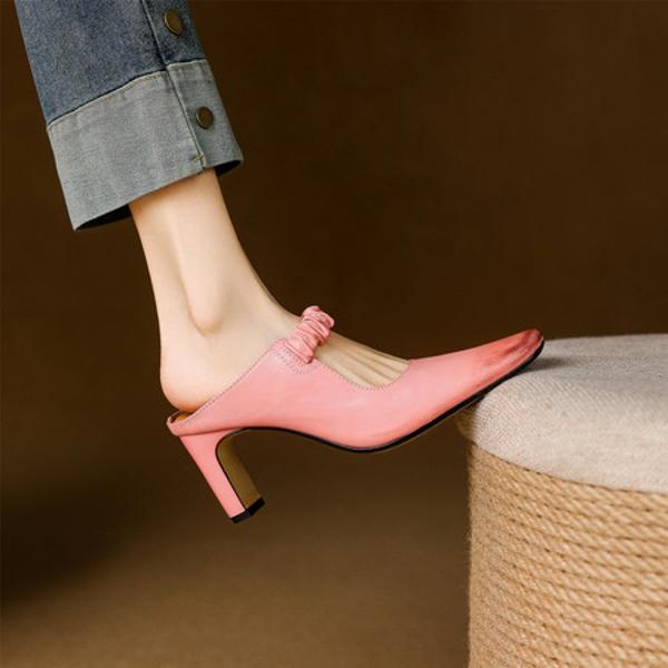 Handcrafted Luxury Leather Women's Shoes: Elegant Craftsmanship(E6haodian107-2)