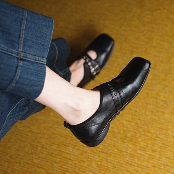 Exquisite Handcrafted Leather Women's Shoes: A Touch of Luxury and Elegance(E6haodianS310)