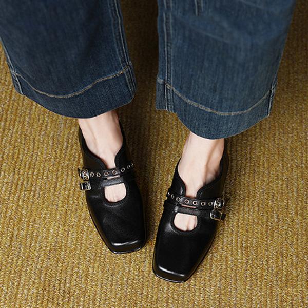 Exquisite Handcrafted Leather Women's Shoes: Luxurious Elegance(E6haodianS310-1-1)