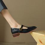 Handcrafted Genuine Leather Women's Shoes - Luxe Elegance(Easn20181211)