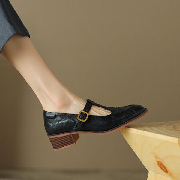 Handcrafted Genuine Leather Women's Shoes - Luxe Elegance(Easn20181211)