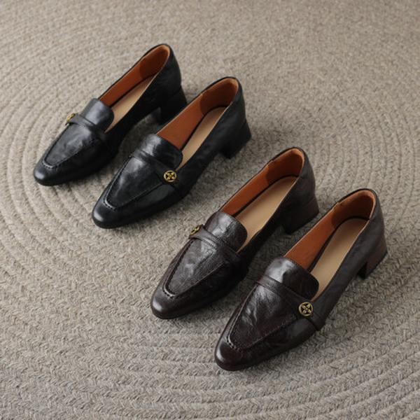 Exquisite Handmade Leather Women's Shoes: Luxurious Elegance(Easn20181205)