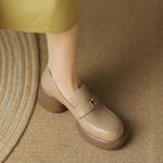 Handcrafted Luxury Genuine Leather Women's Shoes - Elegant Artistry & Quality(Easn20181275)