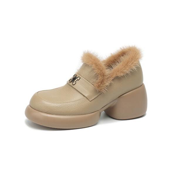 Handcrafted Genuine Leather Women's Shoes: Luxurious Elegance(Easn20181383)