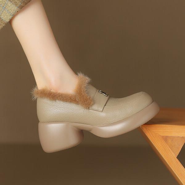 Handcrafted Genuine Leather Women's Shoes: Luxurious Elegance(Easn20181383)