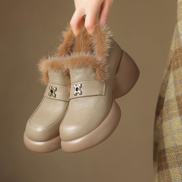 Handcrafted Genuine Leather Women's Shoes: Luxurious Elegance(Easn20181383)