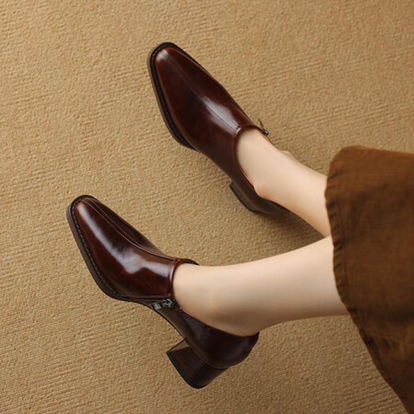 Handcrafted Leather Women's Shoes: Luxurious Elegance(Easn20181502)