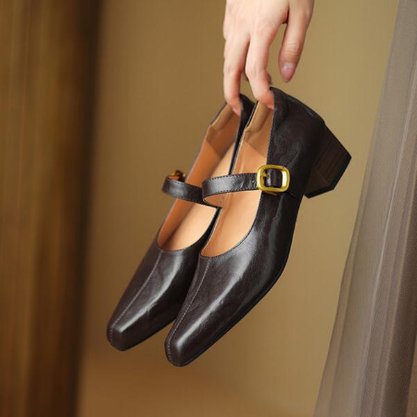 Handcrafted Luxury Genuine Leather Women's Shoes - Timeless Elegance & Quality(Easn20181551)