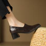 Elegant Handcrafted Leather Women’s Shoes – Exquisite Craftsmanship & Luxury(Easn20181553)