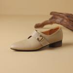 Elegant Handcrafted Genuine Leather Women's Shoes - Luxury Craftsmanship(Easn20181559)