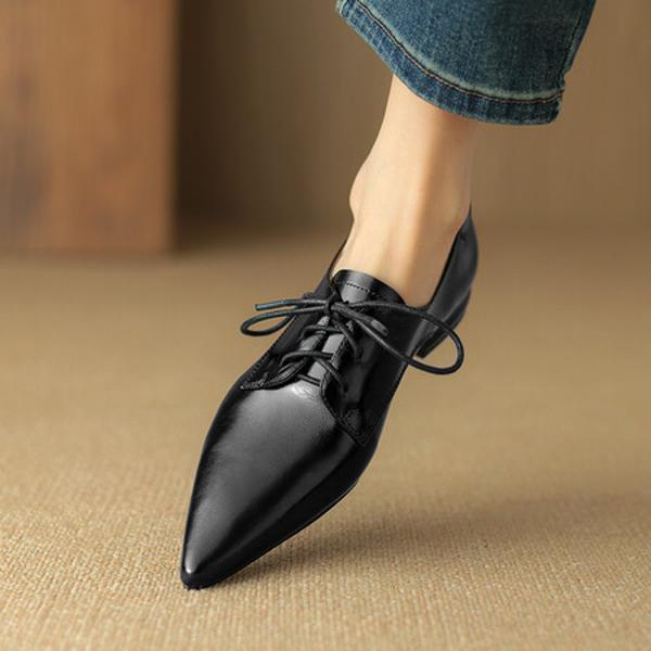 Handcrafted Luxury Leather Women's Shoes for Elegant Style(Easn20181571)