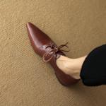 Handcrafted Luxury Leather Women's Shoes for Elegant Style(Easn20181571)