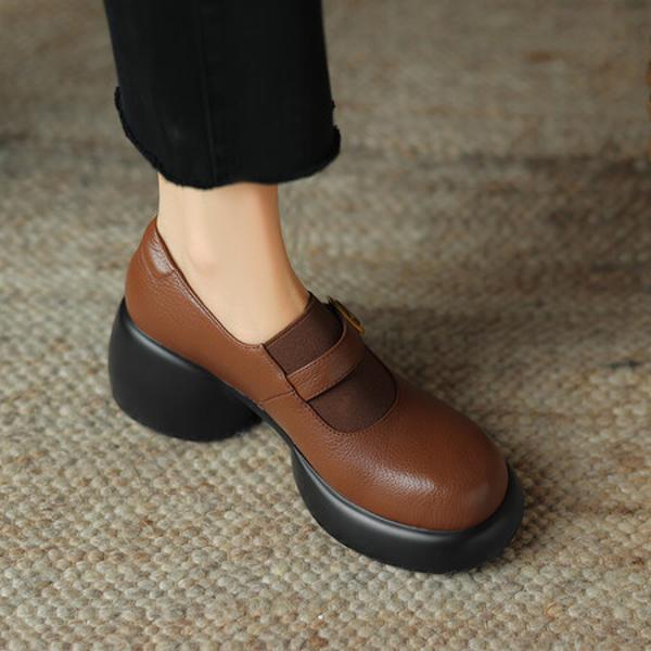 Handcrafted Luxury Leather Women's Shoes - Elegant Artistry & Quality(Easn20181581)