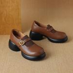 Handcrafted Luxury Leather Women's Shoes - Elegant Artistry & Quality(Easn20181581)