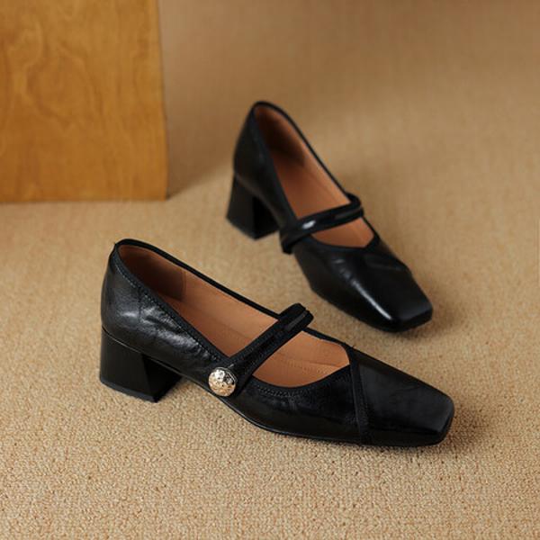 Luxury Handcrafted Leather Women's Shoes: Timeless Elegance(Easn20181588)