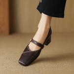 Luxury Handcrafted Leather Women's Shoes: Timeless Elegance(Easn20181588)