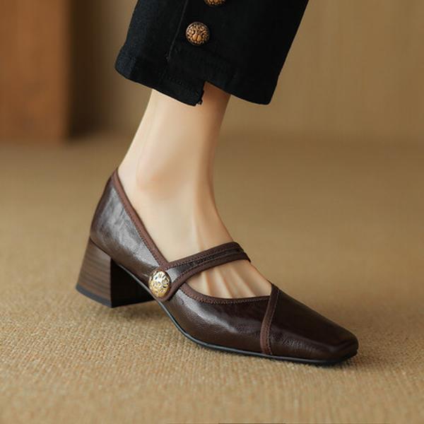 Luxury Handcrafted Leather Women's Shoes: Timeless Elegance(Easn20181588)