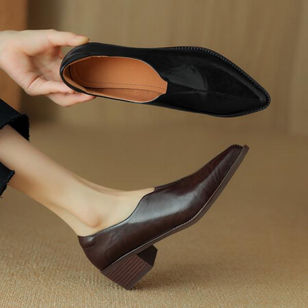 Handcrafted Genuine Leather Women's Shoes: Elegant, Luxurious, and Exquisite Craftsmanship(Easn20181591)