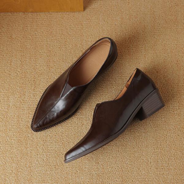 Handcrafted Genuine Leather Women's Shoes: Elegant, Luxurious, and Exquisite Craftsmanship(Easn20181591)