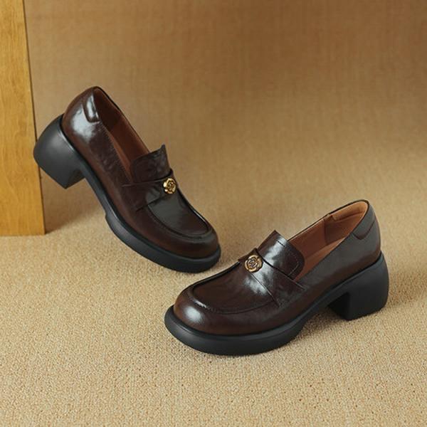 Exquisite Handmade Leather Luxury Women's Shoes(Easn20181608)