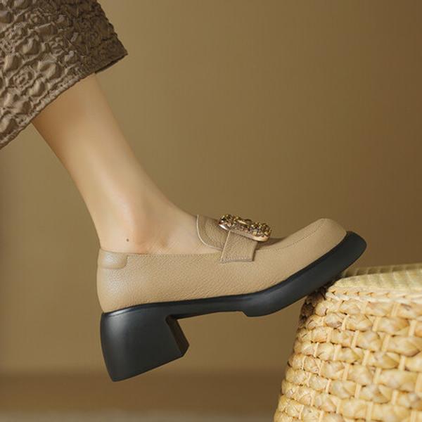 Handcrafted Leather Women's Shoes: Luxury, Elegance, Quality(Easn20181610)