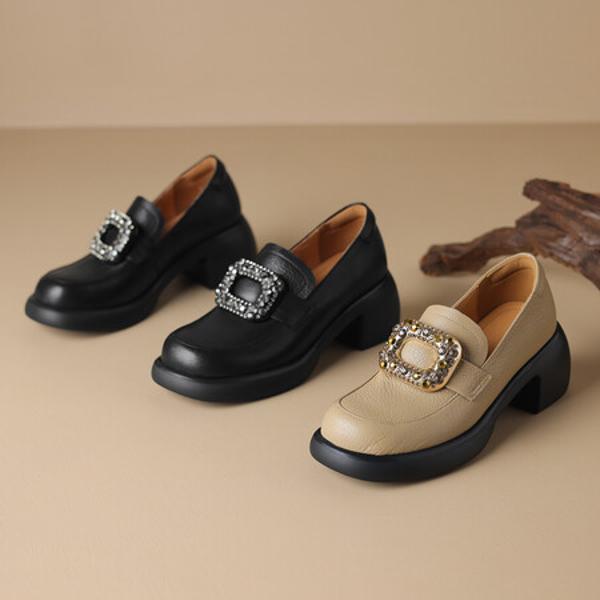 Handcrafted Leather Women's Shoes: Luxury, Elegance, Quality(Easn20181610)