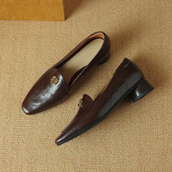 Handcrafted Luxury Genuine Leather Women's Shoes: Elegance in Every Stitch(Easn20181607)