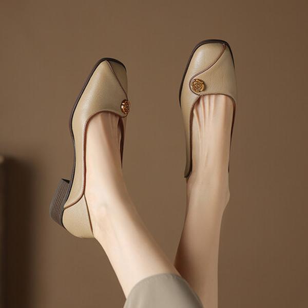 Handcrafted Leather Women's Shoes: Exquisite Quality, Luxurious Elegance.(Easn20181811)