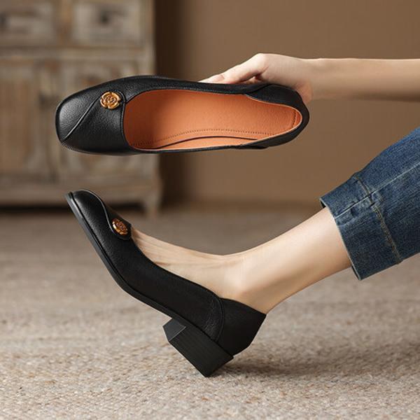 Handcrafted Leather Women's Shoes: Exquisite Quality, Luxurious Elegance.(Easn20181811)