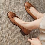 Handcrafted Luxury Genuine Leather Women's Shoes: Elegance in Every Detail(Easn20181812)