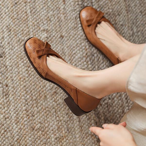 Handcrafted Luxury Genuine Leather Women's Shoes: Elegance in Every Detail(Easn20181812)