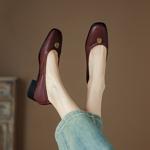 Handcrafted Luxurious Leather Women's Shoes: Exquisite Quality & Elegance(Easn20181815)