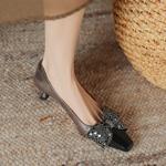 Exquisite Handmade Leather Women's Shoes for Elegant Sophistication(Easn20181821)