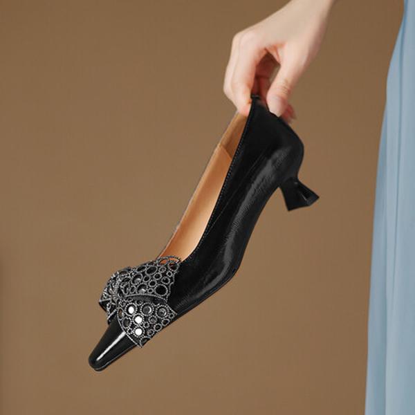 Exquisite Handmade Leather Women's Shoes for Elegant Sophistication(Easn20181821)