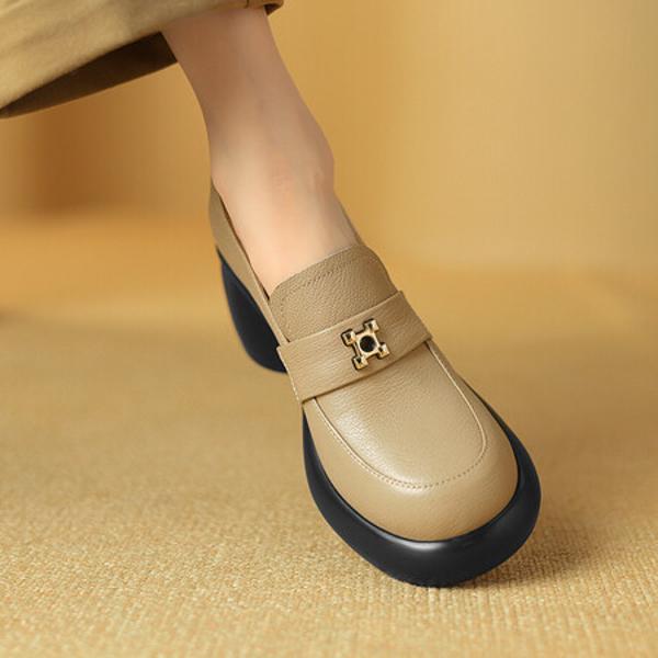 Elegant Handcrafted Genuine Leather Women's Shoes(Easn20181562)